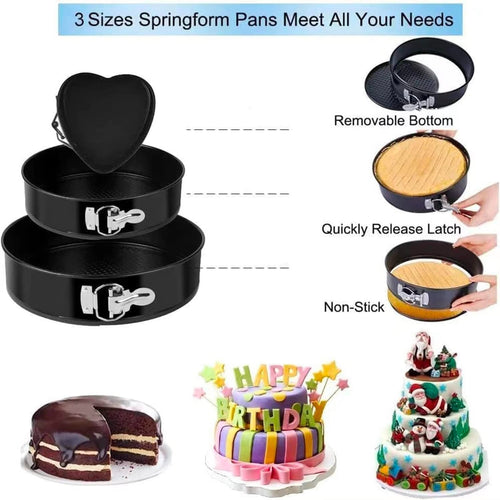 530Pcs Cake Decorating Kit with Turntable - Baking Tools & Accessories for All L